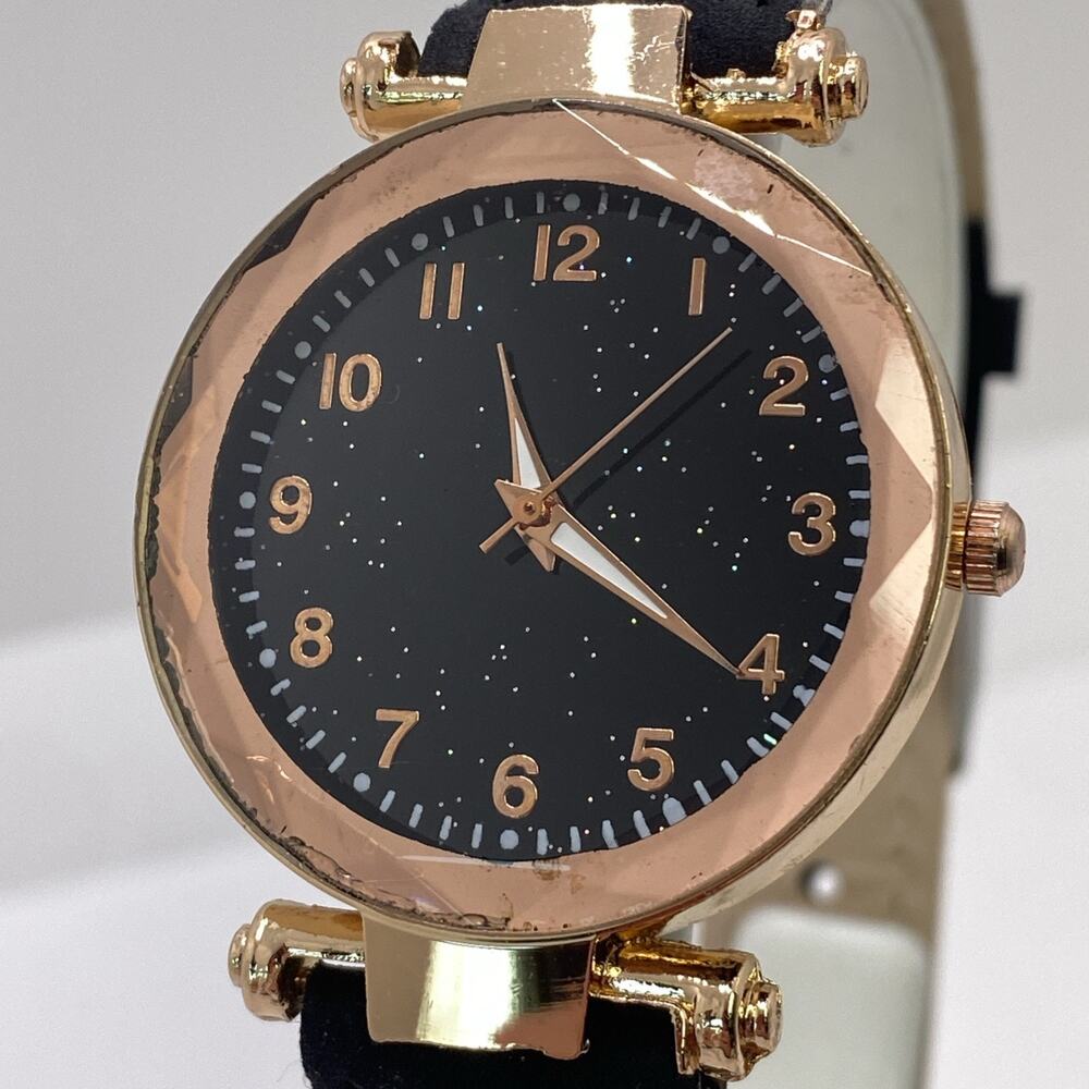 Womens Roae Gold Galaxy Stars Watch Works New Battery